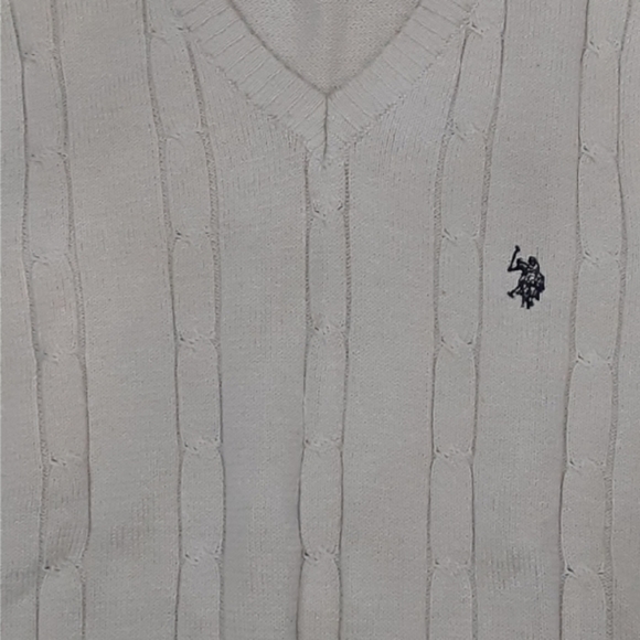 VINTAGE Light Academia Style cable knit vest size L - Picture 3 of 5